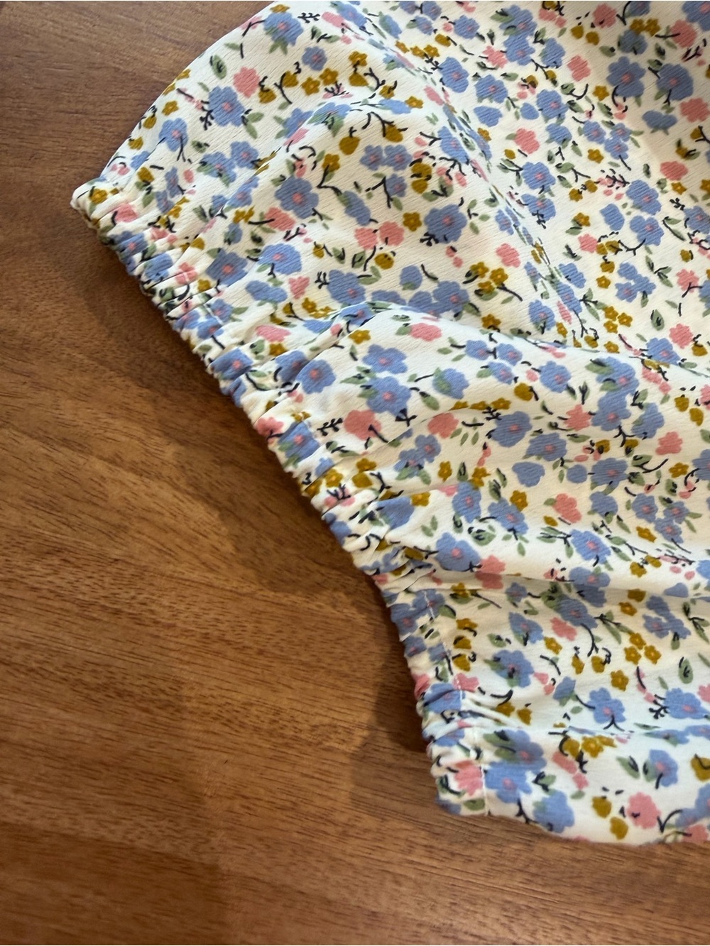 Lulu's White & Pastel Floral Puff-Sleeve Empire Waist Sundress Size Small - Picture 5 of 9